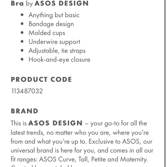 ASOS luxe satin bra and thong set 36C/6 - Picture 6 of 7